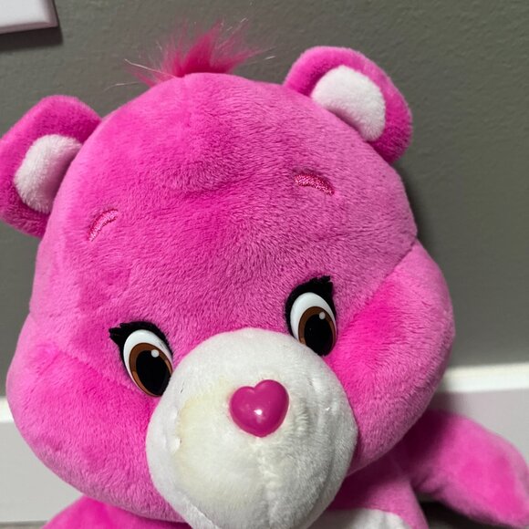 2015 Care Bears Build A Bear Cheer Bear Plush Pink Rainbow Stuffed Animal 13" - Picture 8 of 11